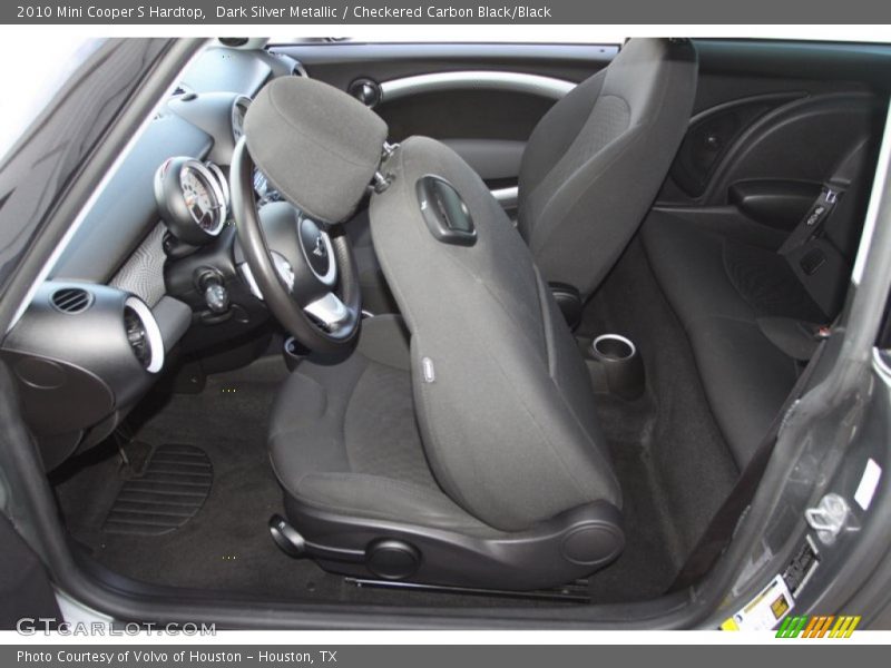 Dark Silver Metallic / Checkered Carbon Black/Black 2010 Mini Cooper S Hardtop