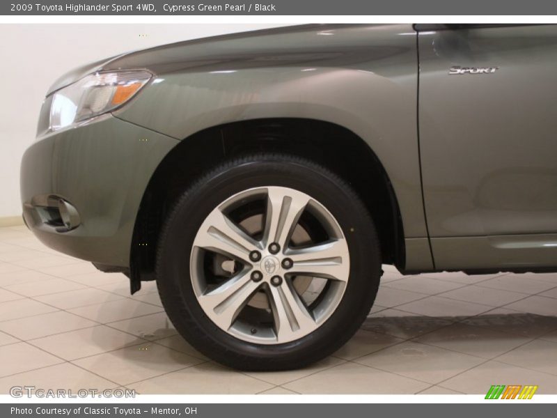 Cypress Green Pearl / Black 2009 Toyota Highlander Sport 4WD