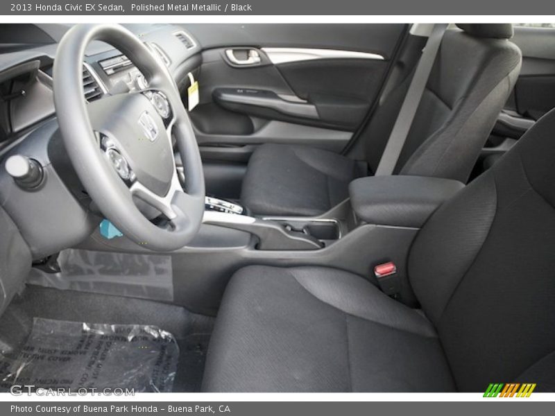 Polished Metal Metallic / Black 2013 Honda Civic EX Sedan