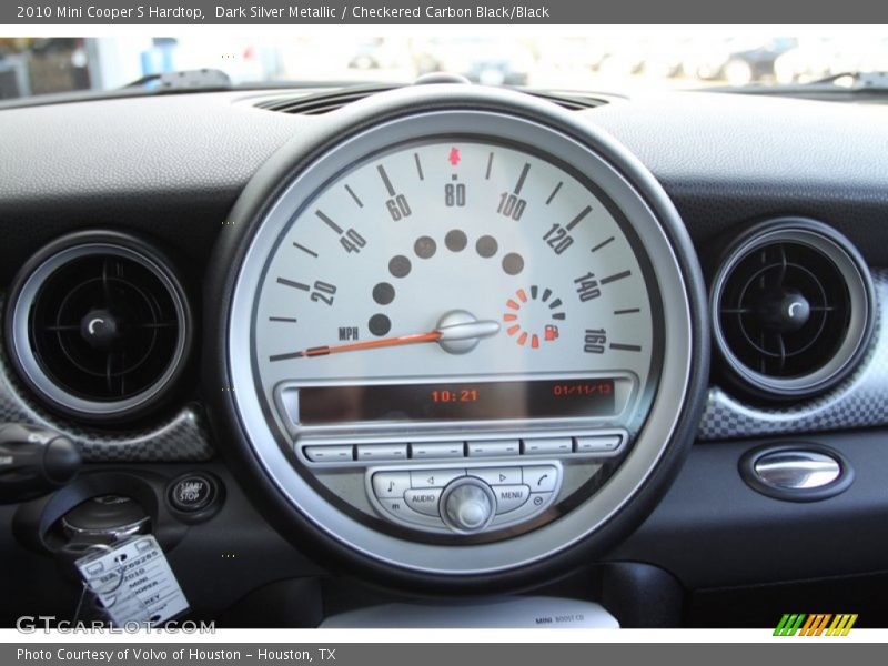 Dark Silver Metallic / Checkered Carbon Black/Black 2010 Mini Cooper S Hardtop