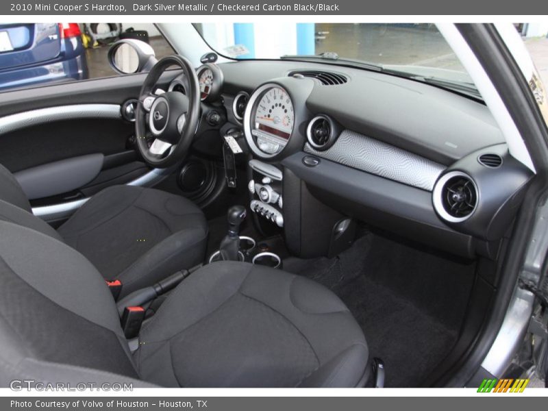 Dark Silver Metallic / Checkered Carbon Black/Black 2010 Mini Cooper S Hardtop