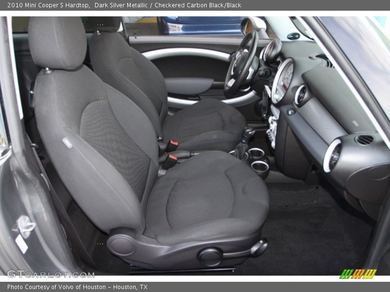 Dark Silver Metallic / Checkered Carbon Black/Black 2010 Mini Cooper S Hardtop