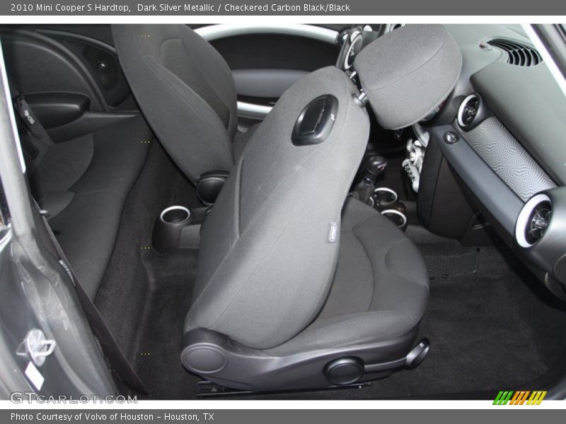 Dark Silver Metallic / Checkered Carbon Black/Black 2010 Mini Cooper S Hardtop
