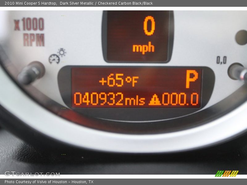 Dark Silver Metallic / Checkered Carbon Black/Black 2010 Mini Cooper S Hardtop