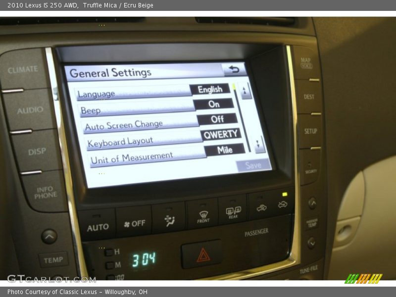 Truffle Mica / Ecru Beige 2010 Lexus IS 250 AWD