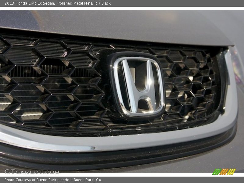 Polished Metal Metallic / Black 2013 Honda Civic EX Sedan