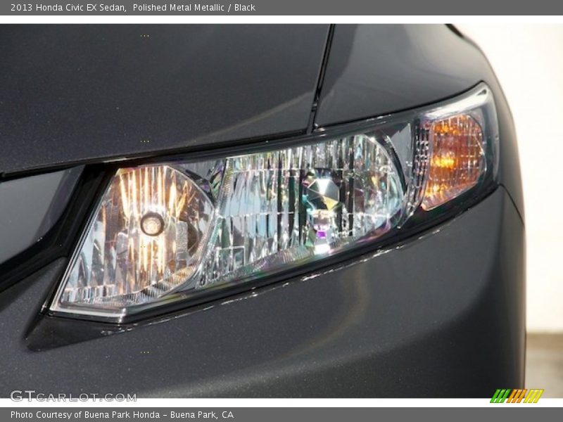 Polished Metal Metallic / Black 2013 Honda Civic EX Sedan