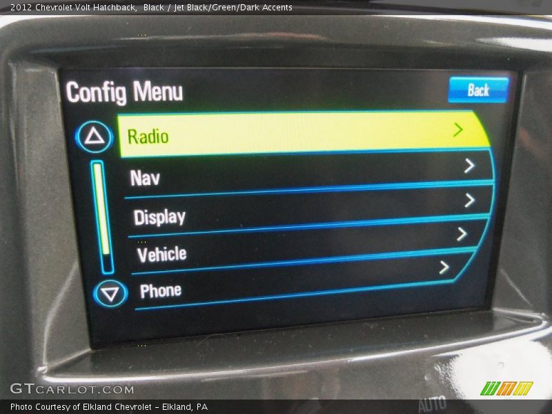 Black / Jet Black/Green/Dark Accents 2012 Chevrolet Volt Hatchback