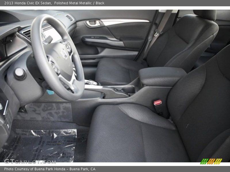 Polished Metal Metallic / Black 2013 Honda Civic EX Sedan