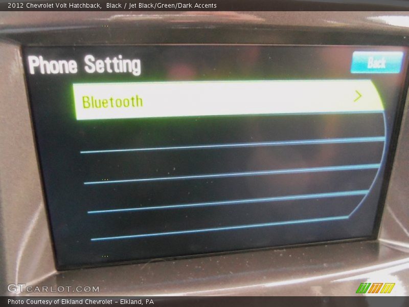 Black / Jet Black/Green/Dark Accents 2012 Chevrolet Volt Hatchback