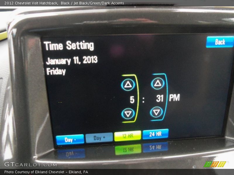 Black / Jet Black/Green/Dark Accents 2012 Chevrolet Volt Hatchback