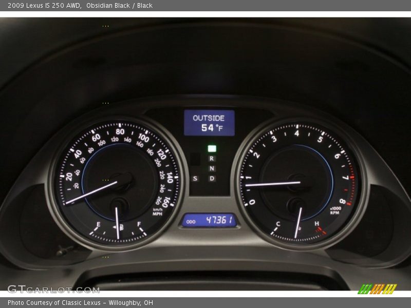 Obsidian Black / Black 2009 Lexus IS 250 AWD