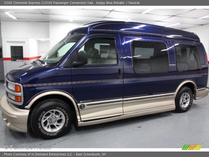 Indigo Blue Metallic / Neutral 2000 Chevrolet Express G1500 Passenger Conversion Van