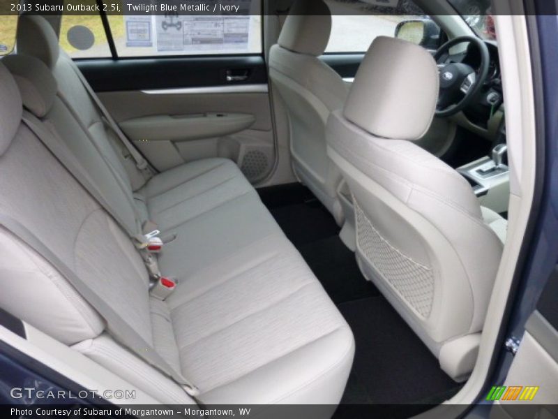 Rear Seat of 2013 Outback 2.5i