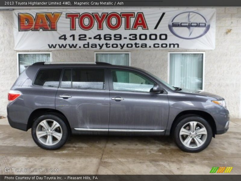 Magnetic Gray Metallic / Ash 2013 Toyota Highlander Limited 4WD