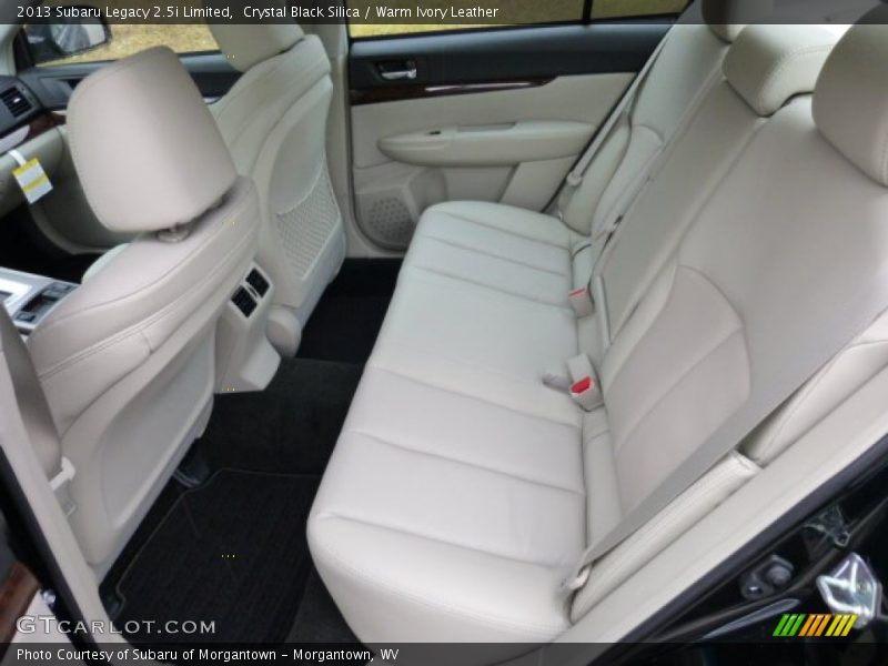 Rear Seat of 2013 Legacy 2.5i Limited
