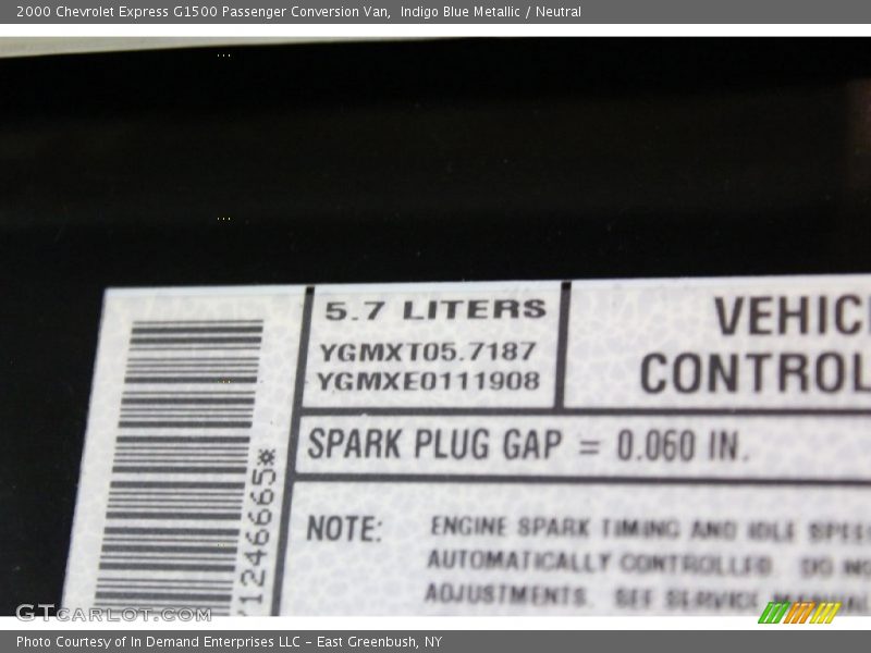 Indigo Blue Metallic / Neutral 2000 Chevrolet Express G1500 Passenger Conversion Van
