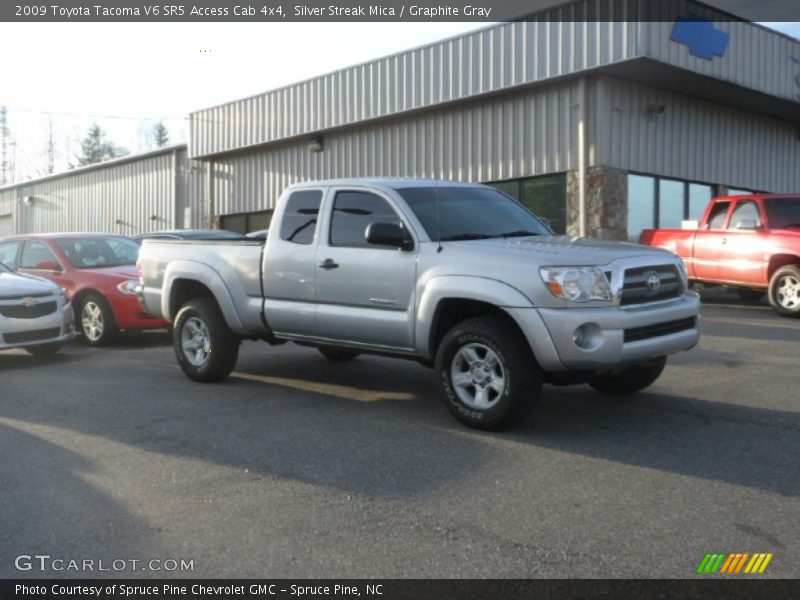 Silver Streak Mica / Graphite Gray 2009 Toyota Tacoma V6 SR5 Access Cab 4x4