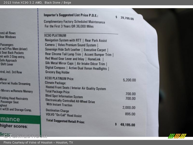 Black Stone / Beige 2013 Volvo XC90 3.2 AWD