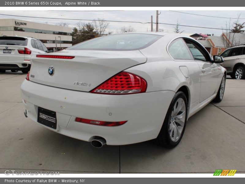 Alpine White / Black 2010 BMW 6 Series 650i Coupe