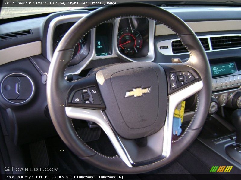Crystal Red Tintcoat / Beige 2012 Chevrolet Camaro LT Coupe
