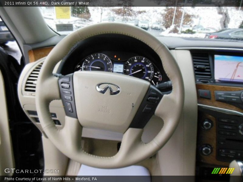 Dark Currant / Wheat 2011 Infiniti QX 56 4WD