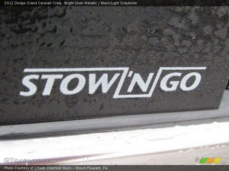 Bright Silver Metallic / Black/Light Graystone 2012 Dodge Grand Caravan Crew