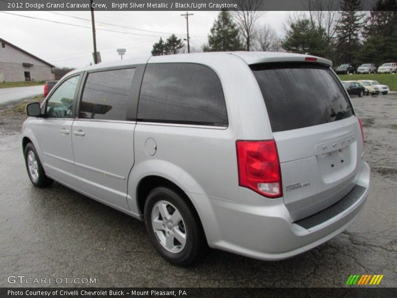 Bright Silver Metallic / Black/Light Graystone 2012 Dodge Grand Caravan Crew