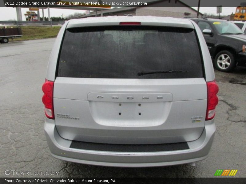 Bright Silver Metallic / Black/Light Graystone 2012 Dodge Grand Caravan Crew