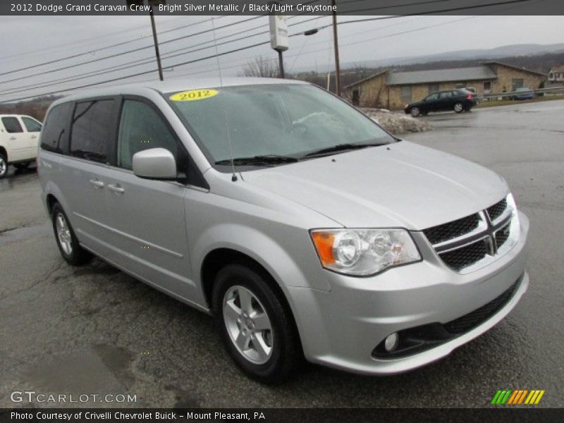 Bright Silver Metallic / Black/Light Graystone 2012 Dodge Grand Caravan Crew
