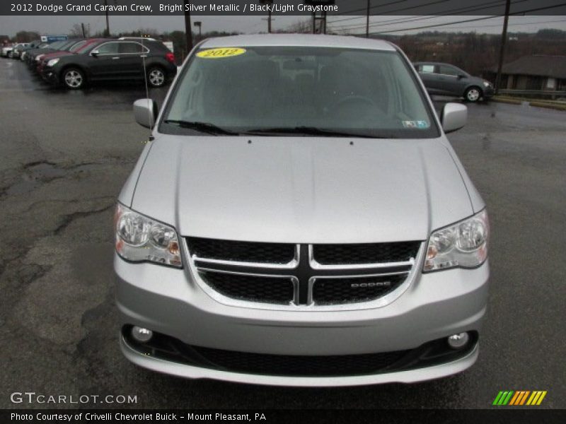Bright Silver Metallic / Black/Light Graystone 2012 Dodge Grand Caravan Crew