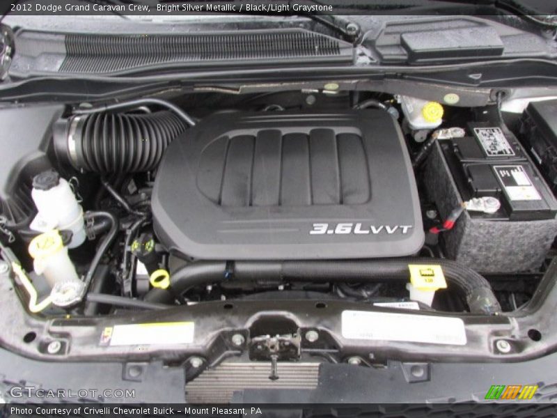 Bright Silver Metallic / Black/Light Graystone 2012 Dodge Grand Caravan Crew