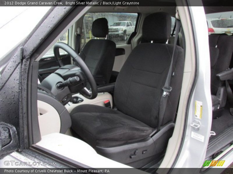 Bright Silver Metallic / Black/Light Graystone 2012 Dodge Grand Caravan Crew