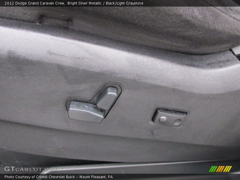 Bright Silver Metallic / Black/Light Graystone 2012 Dodge Grand Caravan Crew