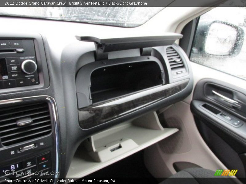 Bright Silver Metallic / Black/Light Graystone 2012 Dodge Grand Caravan Crew