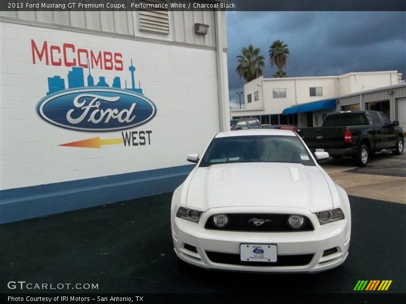 Performance White / Charcoal Black 2013 Ford Mustang GT Premium Coupe