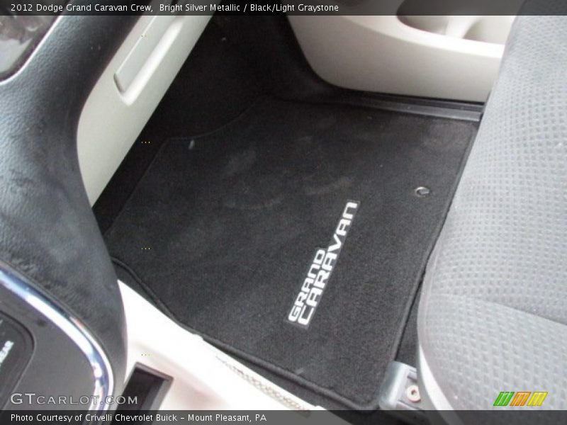 Bright Silver Metallic / Black/Light Graystone 2012 Dodge Grand Caravan Crew