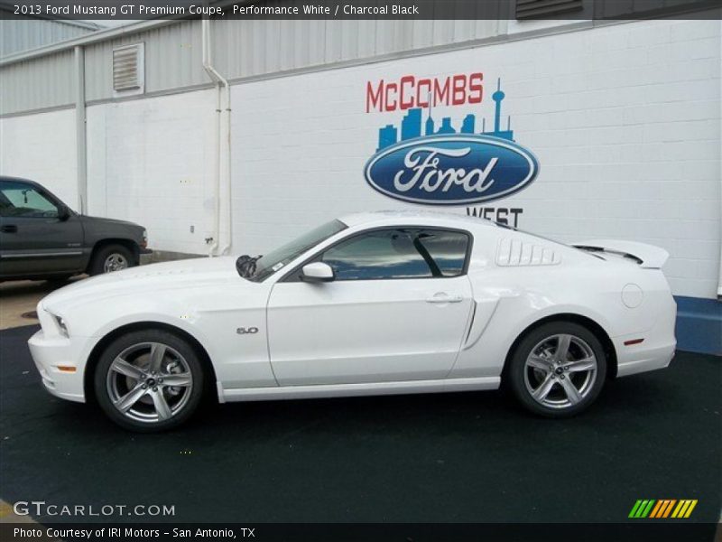 Performance White / Charcoal Black 2013 Ford Mustang GT Premium Coupe