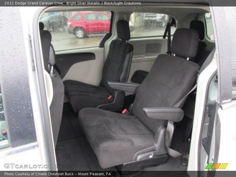 Bright Silver Metallic / Black/Light Graystone 2012 Dodge Grand Caravan Crew