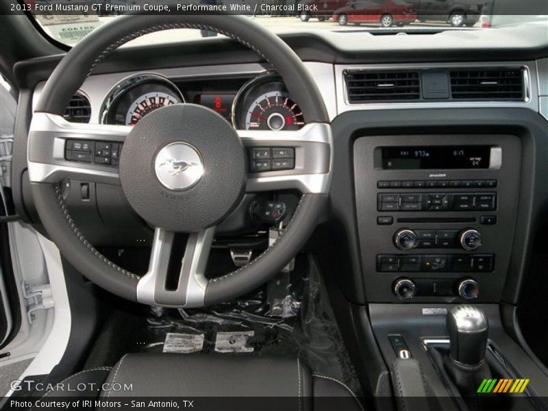 Performance White / Charcoal Black 2013 Ford Mustang GT Premium Coupe