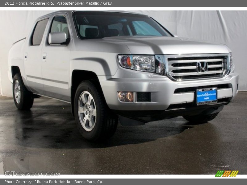 Alabaster Silver Metallic / Gray 2012 Honda Ridgeline RTS