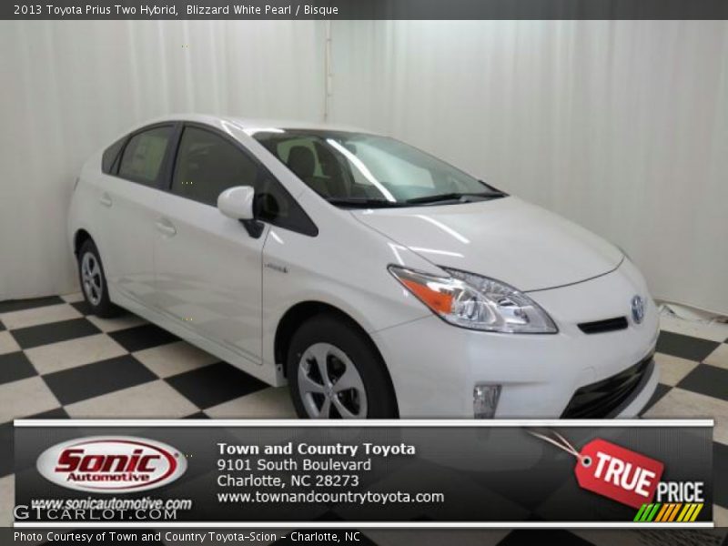 Blizzard White Pearl / Bisque 2013 Toyota Prius Two Hybrid