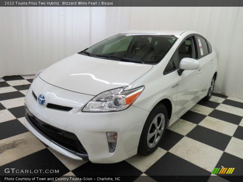 Blizzard White Pearl / Bisque 2013 Toyota Prius Two Hybrid