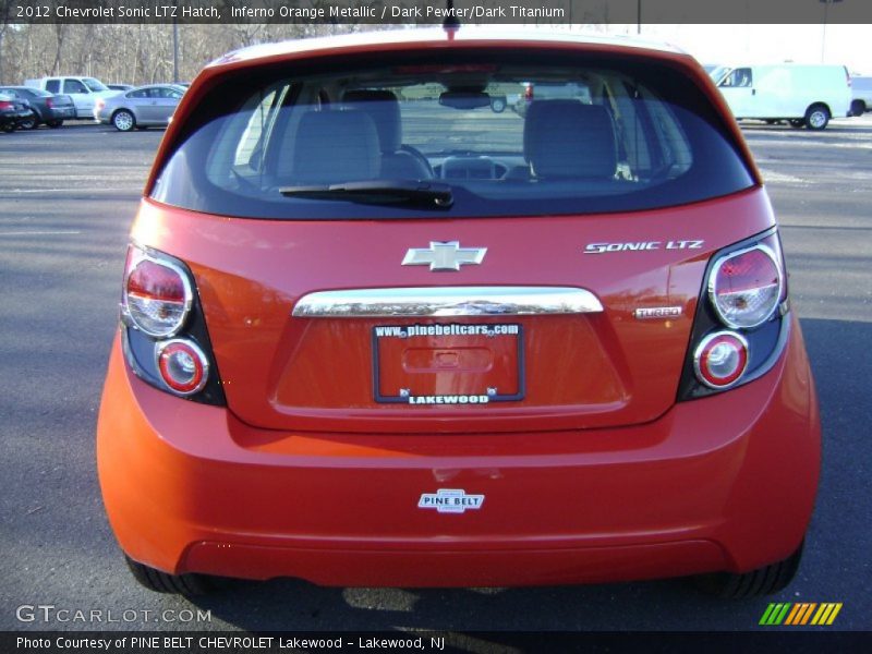 Inferno Orange Metallic / Dark Pewter/Dark Titanium 2012 Chevrolet Sonic LTZ Hatch