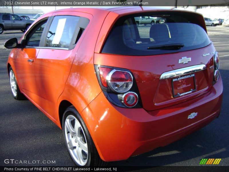 Inferno Orange Metallic / Dark Pewter/Dark Titanium 2012 Chevrolet Sonic LTZ Hatch