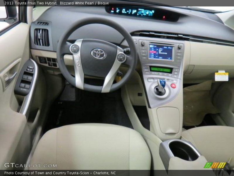 Blizzard White Pearl / Bisque 2013 Toyota Prius Two Hybrid