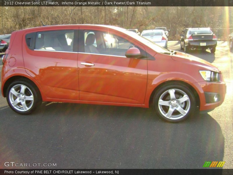 Inferno Orange Metallic / Dark Pewter/Dark Titanium 2012 Chevrolet Sonic LTZ Hatch