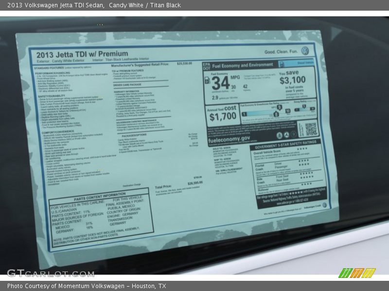 Candy White / Titan Black 2013 Volkswagen Jetta TDI Sedan