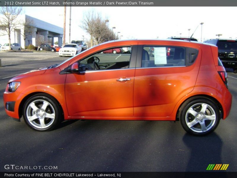 Inferno Orange Metallic / Dark Pewter/Dark Titanium 2012 Chevrolet Sonic LTZ Hatch