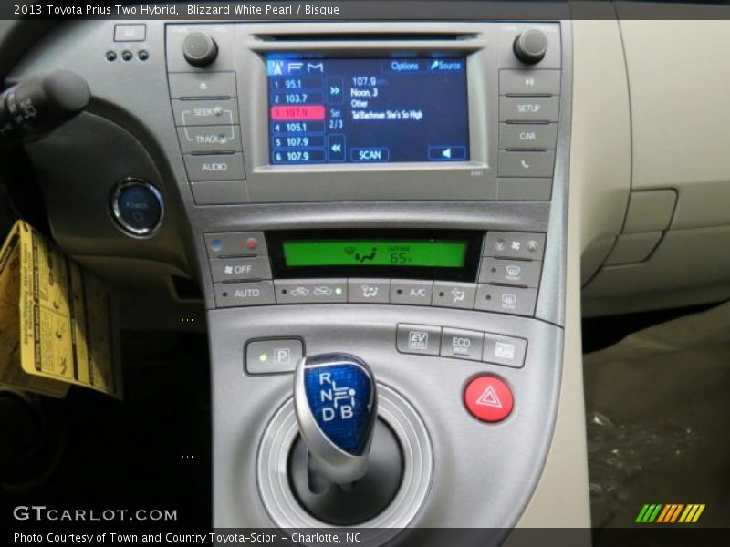 Blizzard White Pearl / Bisque 2013 Toyota Prius Two Hybrid